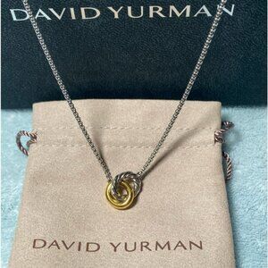 David Yurman Silver and Gold Necklace